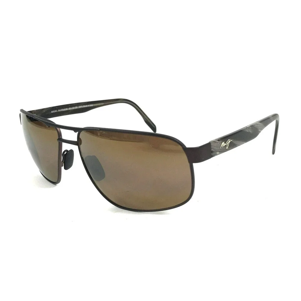 Maui Jim Sunglasses WHITEHAVEN MJ776-01M Brown Square Frames with Brown Lenses - Picture 1 of 12